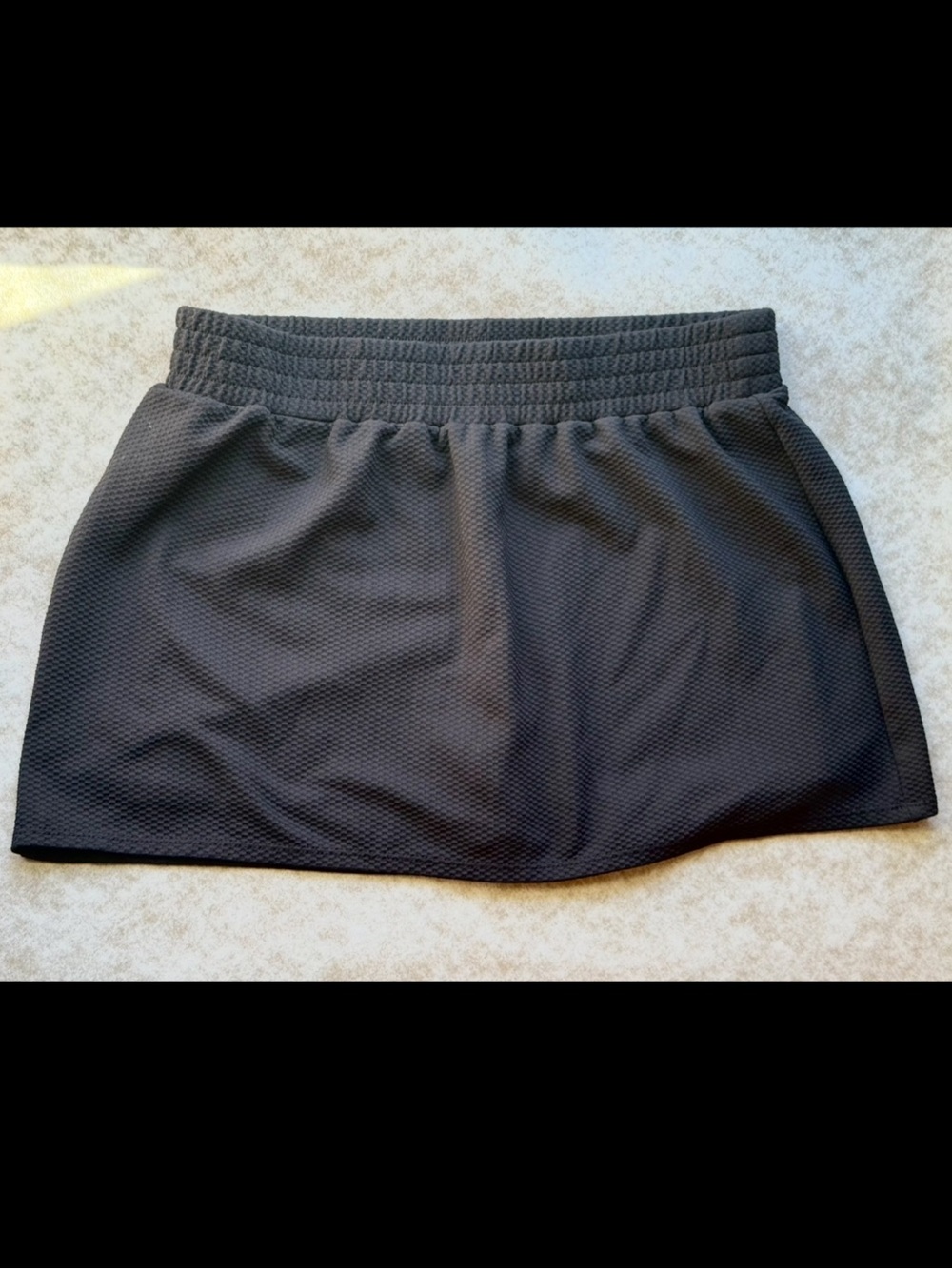 Athletic Works Black Textured Athletic Skort Built In Shorts S 4-6